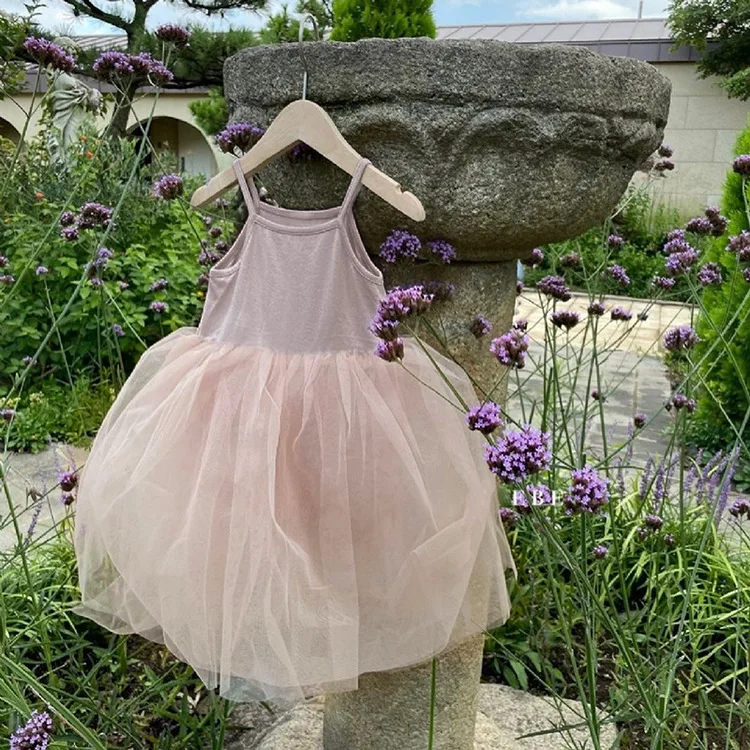 Vestido Tutu de Malha Infantil Sem Mangas, Vestidos Casuais para Bebé Menina, Festa de Aniversário, Novo, Verão, 2022