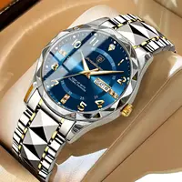 Reloj POEDAGAR de lujo para hombre, Reloj de pulsera luminoso con fecha y semana resistente al agua, relojes deportivos de cuarzo de acero inoxidable para hombre, Reloj masculino