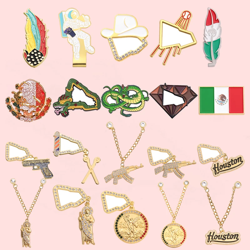 Angel Water Diamond Metal Hat Clip Pins Enamel Pins Baseball Street Style Outdoor Sports Cap Golf Mexican Hat Pin Badge Jewelry
