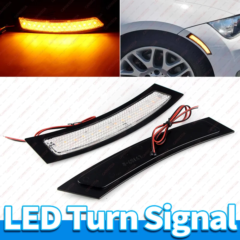 

2PCS LED Dynamic Side Marker Lights Lamp FOR BMW 3 Series E92 328i 335i XDrive Coupe Convertible 2-Door 2007-2013 63147162314