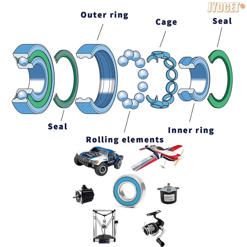 20 x 27 x 4 mm Lager 6704-2RS – Gummidichtungen – Präzisions-Hochgeschwindigkeitslager für RC-Car-Boots-Angelrollen