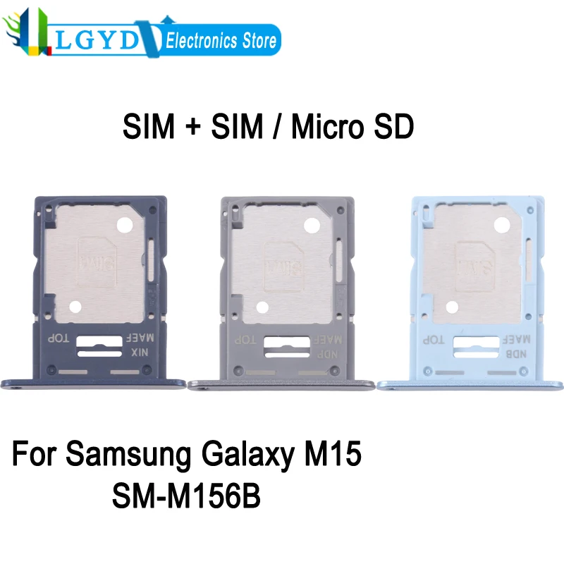 

SIM Card Tray For Samsung Galaxy M15 5G SM-M156B, SIM1 + SIM2 / Micro SD Card Tray Replacement Part
