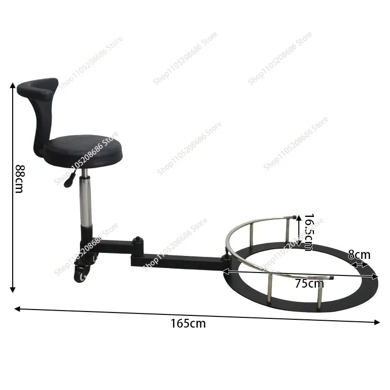 For Adjustable barber stool rotating barber chair with wheels salon  chair