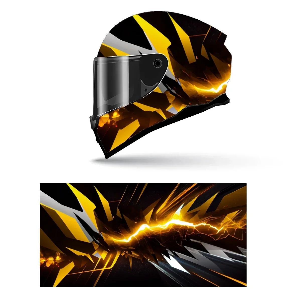 

Абстрактное искусство комиксов, полная наклейка на шлем, мотоциклетный шлем, гоночная графическая наклейка, виниловая пленка, декоративная наклейка на шлем