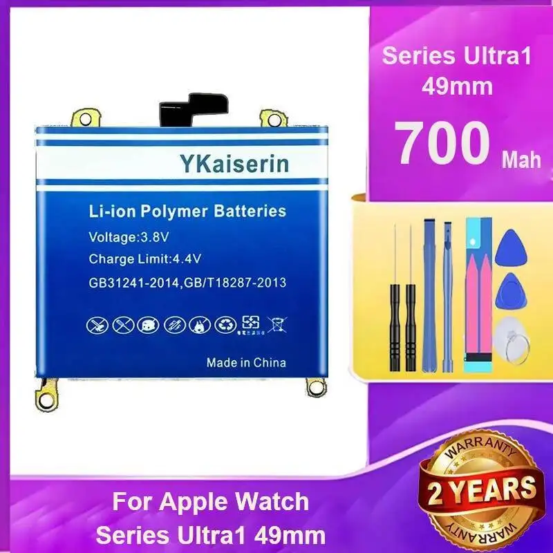 

Аккумулятор для часов 700 мАч, высокая производительность для Apple Iwatch Series Ultra 1 49 мм Ultra1