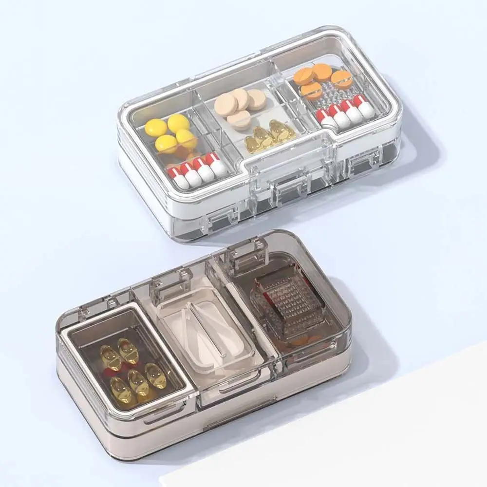 

Medicine Pill Storage Container Mini Pill Cutter Pill Case Drug Dispenser Waterproof Mini Pill Box Drug Grinding