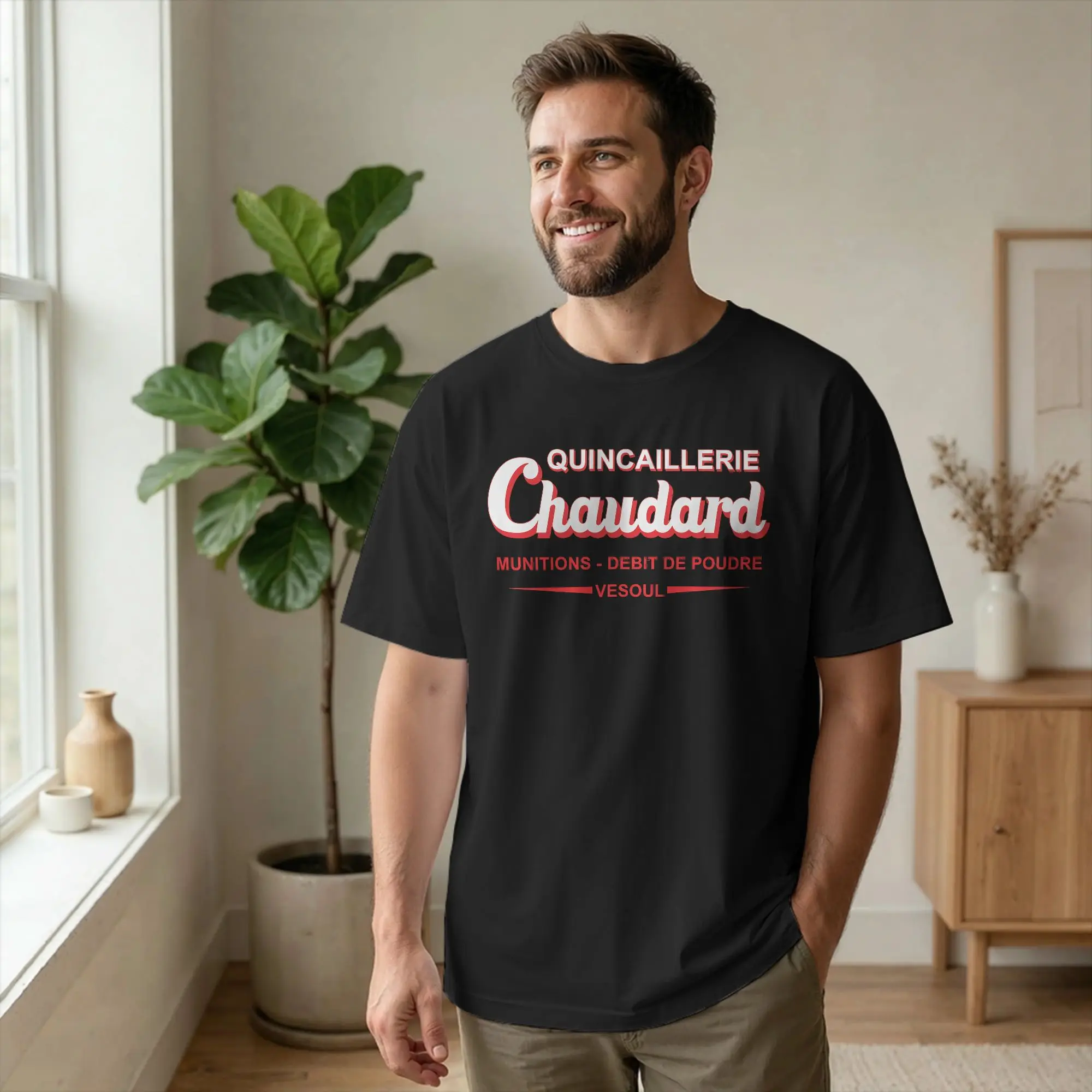 Quincaillerie Chaudard Vesoul Men's T Shirts Humor French Film Fun Tees Short Sleeve Round Neck T-Shirts Cotton Gift merchandise
