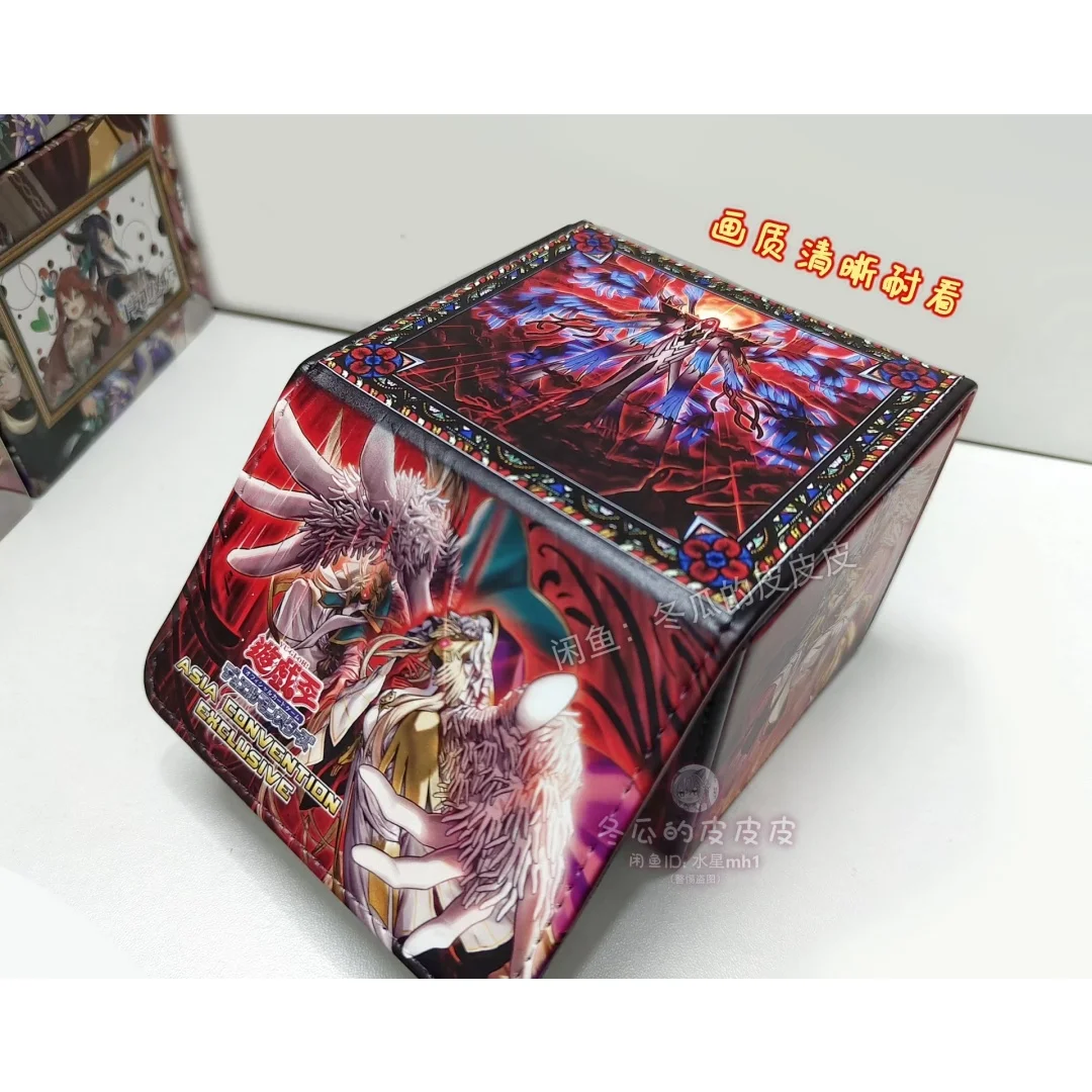 Yu-Gi-Oh！Leather Magnetic Flip Up Hechalands Theme Card Box Hechalands Jauzah Ib'al-Hechalands Game Collection Card Storage Box