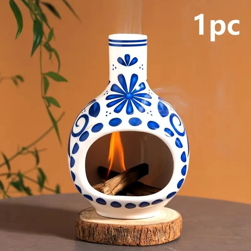 Used for Sage Sticks yoga meditation cleaning fragrance handmade ceramic Palo Santo burner four in one aromatherapy stand,