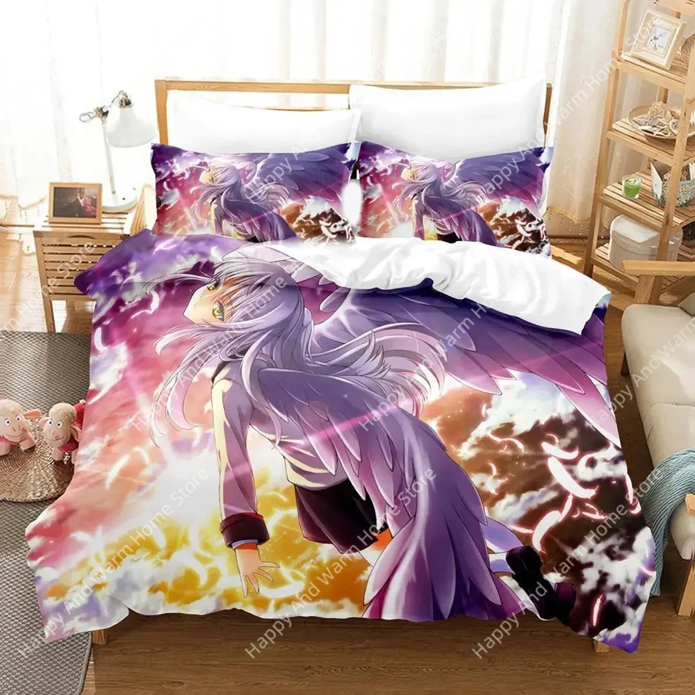 

3D принт аниме Angel Beats комплект постельного белья пододеяльник постельное белье пододеяльник наволочка одеяло King Queen Size постельное белье для мальчиков и взрослых
