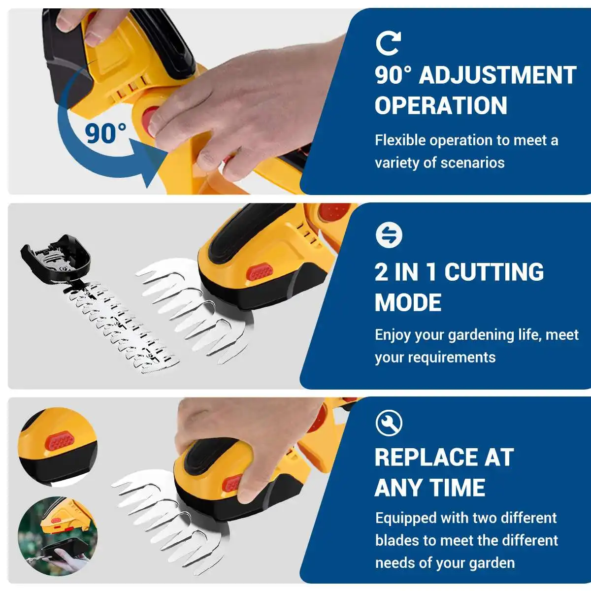 Cortacésped inalámbrico 2 en 1, cortadora de setos SK5 de 20000rpm, herramienta eléctrica de jardín recargable para batería Makita de 18V