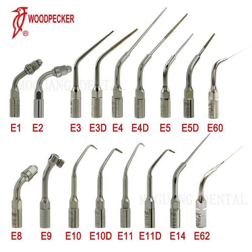 Imagen 2 del producto Puntas de escalador ultrasónico Dental Woodpecker, puntas de escalado de odontología para limpieza Dental, perodoncia endodóntica compatible con mango de escalador EMS