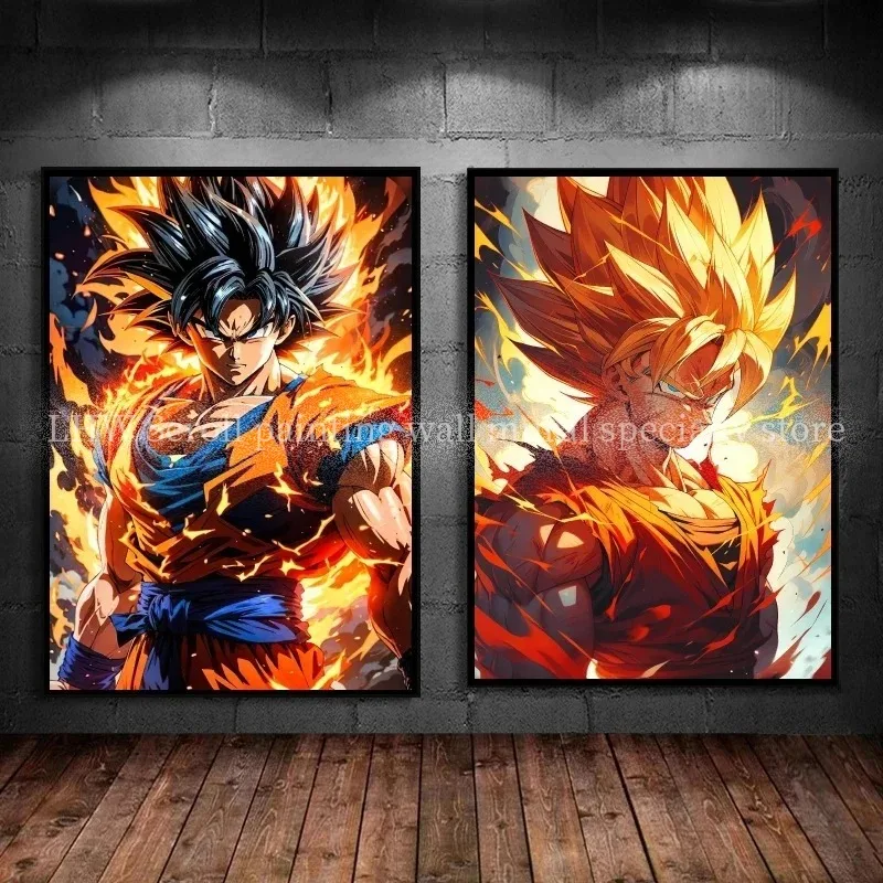Affiche murale Cool Dragon Ball, célèbre Anime, décoration de fond pour salon, chambre à coucher, cadeau d'anniversaire, cadeau Souvenir