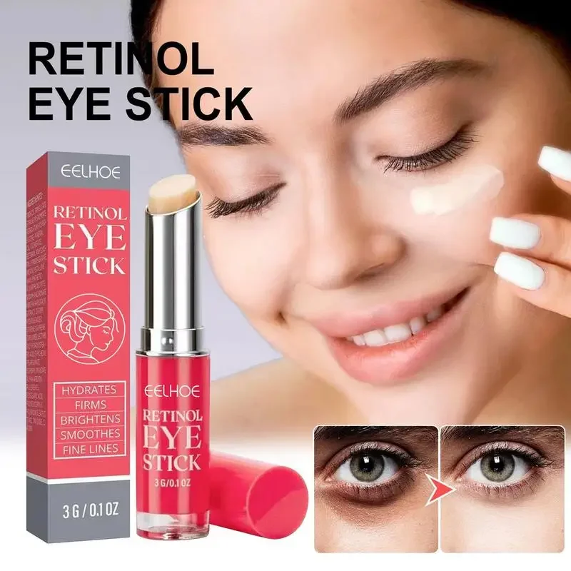 Retinol Anti-Rugas Eye Cream Stick, Refirmante, Hidratante, Puffiness, Preto e Círculos, clareamento profundo, Cuidados com a pele