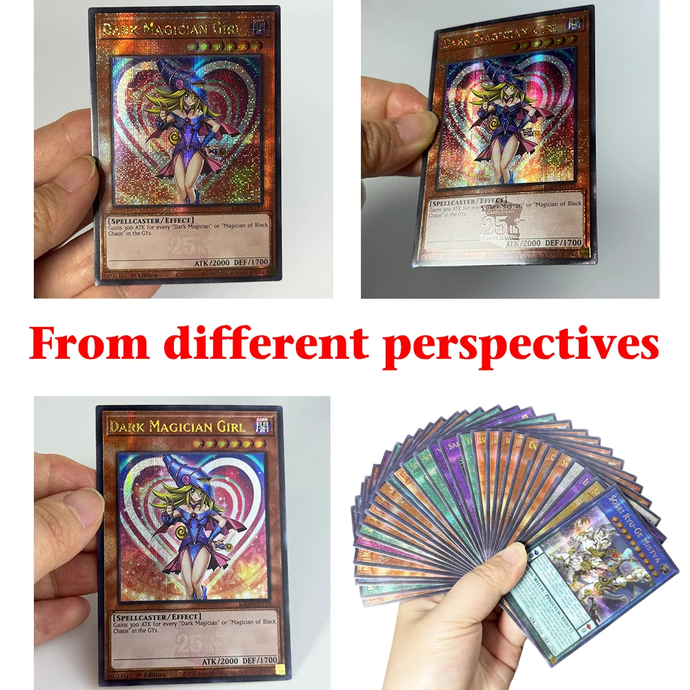 Yu-Gi-Oh Cartões Inglês Holográfico Letra Dourada 25o Aniversário YGO Cartões de Jogo Quarter Century Secret Rare Dark Magician TN23