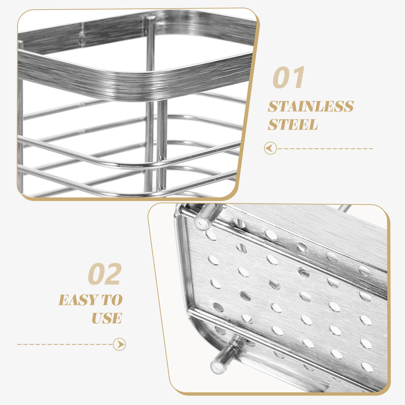 

Stainless Steel Kitchen Utensil Holder for Countertop Storage Chopsticks Spoons Forks Spatulas Cutlery Organiser Stand Drying
