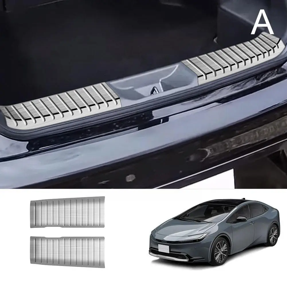 Car Rear Bumper Foot Plate Trunk Door Sill Guard Pedals Cover Protector Car Accessories For Toyota Prius 60 Series 2023 202 K5C8