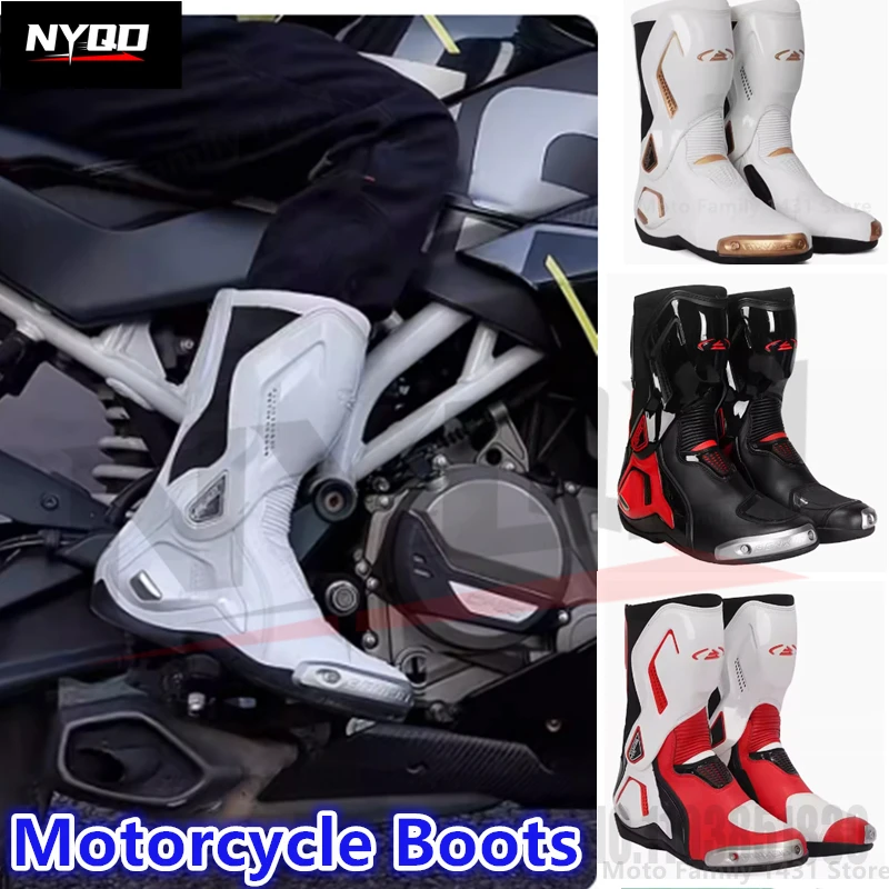 Motorcycle Riding Boots Men Protective Rally Track Competition Boots4 season Anti-fall Warm Cycling Shoes Women motocross boots