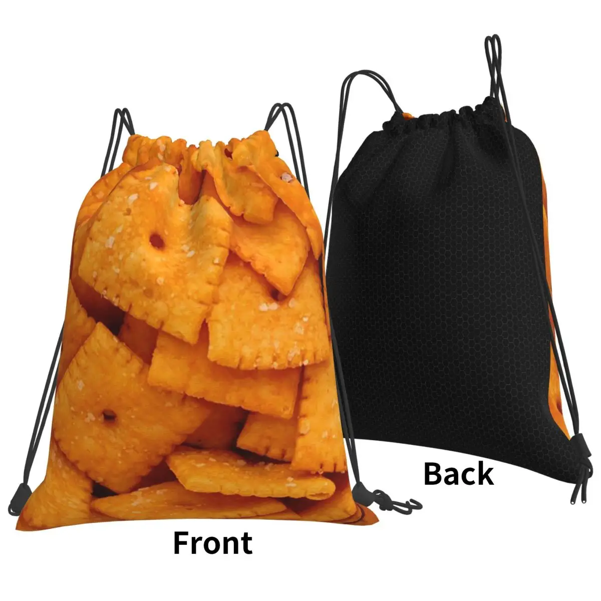 

Cheez Its Backpacks Portable Drawstring Bags Sundries Bag Book Bags for Man Woman Students