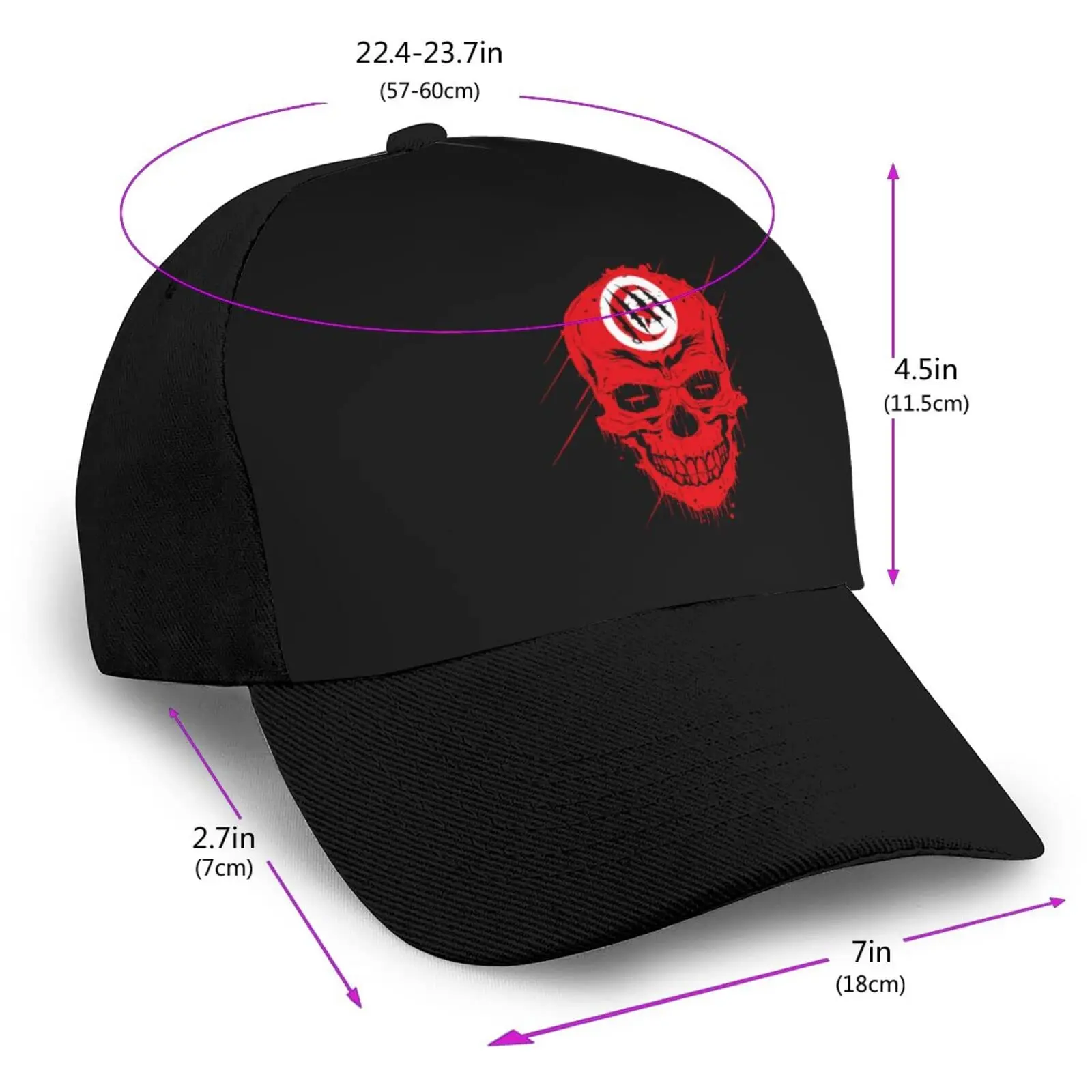 Tunisia Patriot Skull National Flag Baseball Cap Breathable Hip-Hop Sun Hat Adjustable Trucker Men Women Unisex For Gift