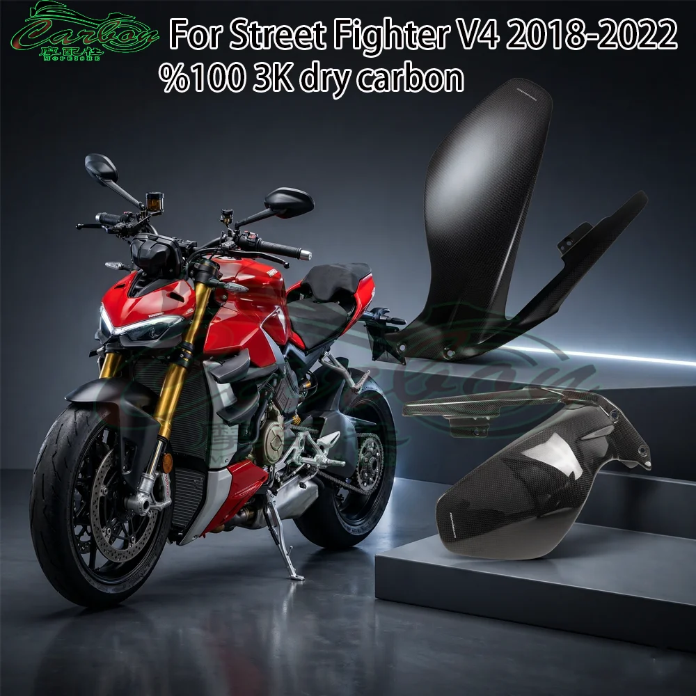 V4 18-24 Motorcycle Carbon Fiber Rear Fender Splash Guard Mudguard For DUCATI PANIGALE V4 V4S V4R Streetfighter V4/S Accessories
