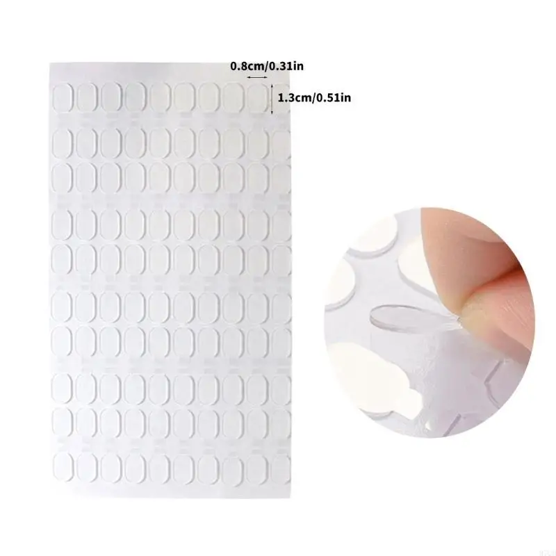 97QD 100pcs Clear Adhesive Dots Double Side Dots Adhesivo pegatinas extraíbles extravagantes Pasilla pegajosa transparente