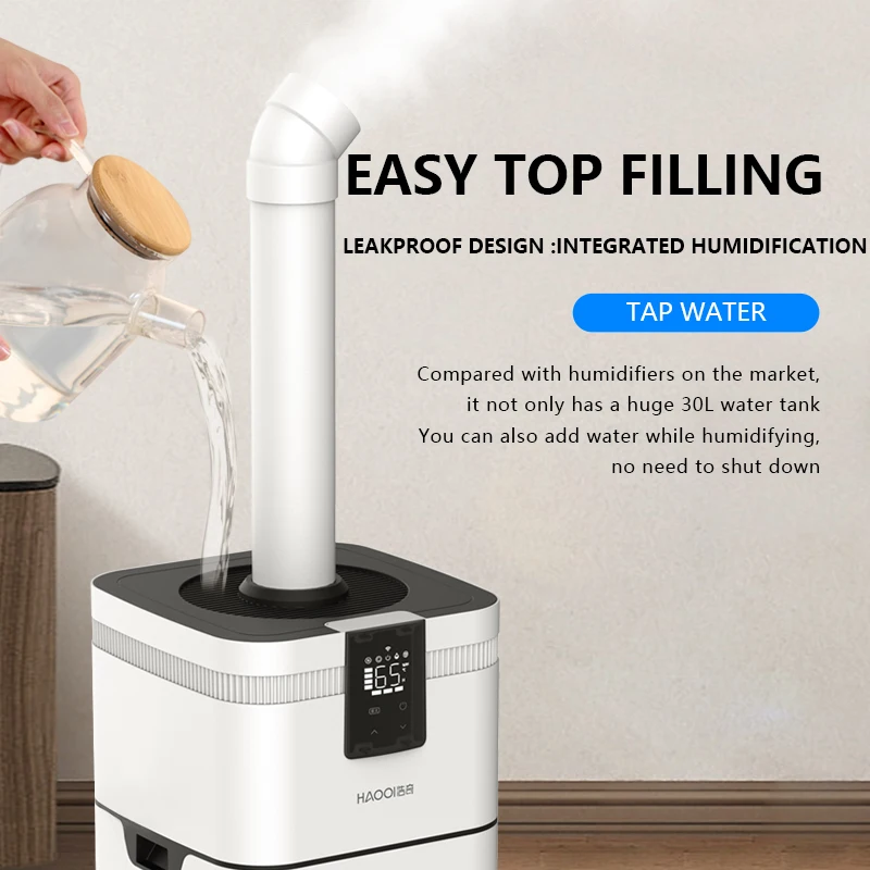 Увлажнитель воздуха Fogger на 30 л, промышленный заводской увлажнитель воздуха с водопроводной водопроводной водой, емкость испарения 3 л/ч