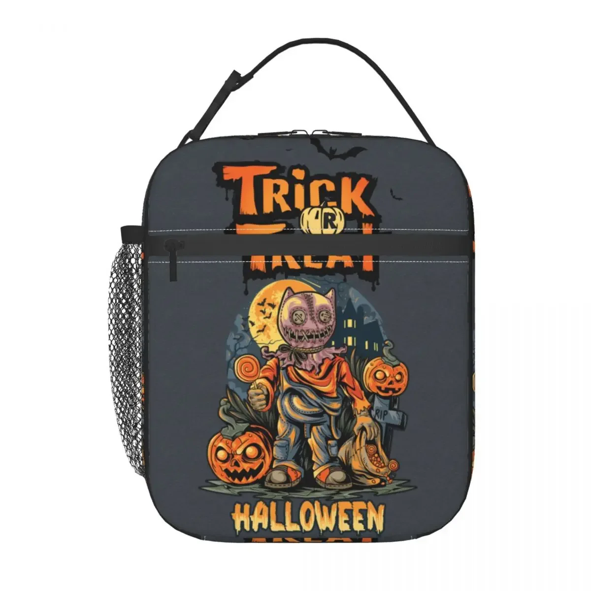 Trick R Treat Sam Lunch Bag For Child Halloween Horror Custom Lunch Box Fashion School Cooler Bag Portable Thermal Tote Handbags