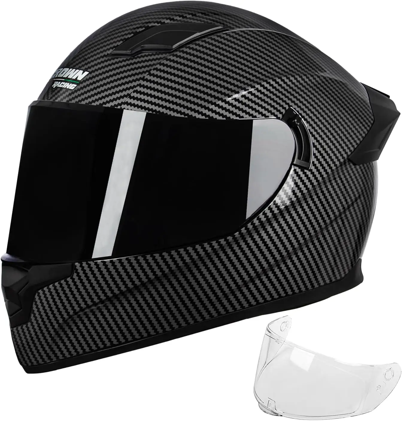 

（Large）F 700 Black Full Fce Motorcycle Helmet, DOT Approved, for Men and Womens Motorbike Helmets