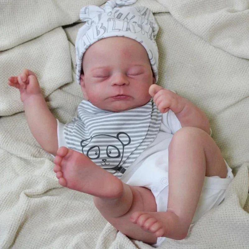 50CM Timothy Reborn Baby Dolls Sleeping Hand Paint Baby 3D Skin with Visible Veins Bebe Reborn Doll Toys for Children