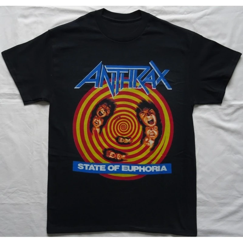 

Anthrax State of Euphoria T-Shirt Men's and Women's Short Sleeve Trend Brand T-shirt Summer Sports Tops Streetwear Men Clothing