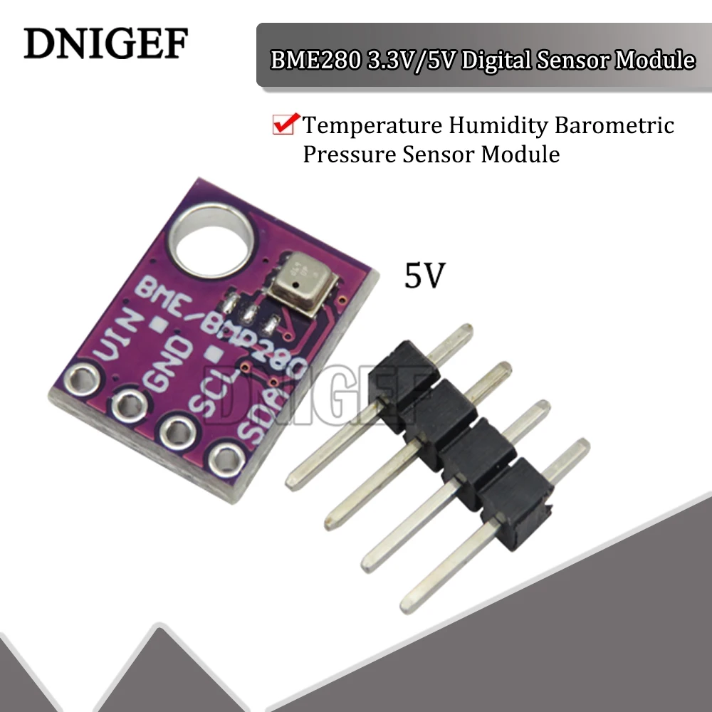 1 PCS NUOVO BME280 Modulo Sensore di Temperatura 5 V BME280-5V Modulo Digitale Modulo Sensore di Pressione Barometrica di Temperatura Per Arduino