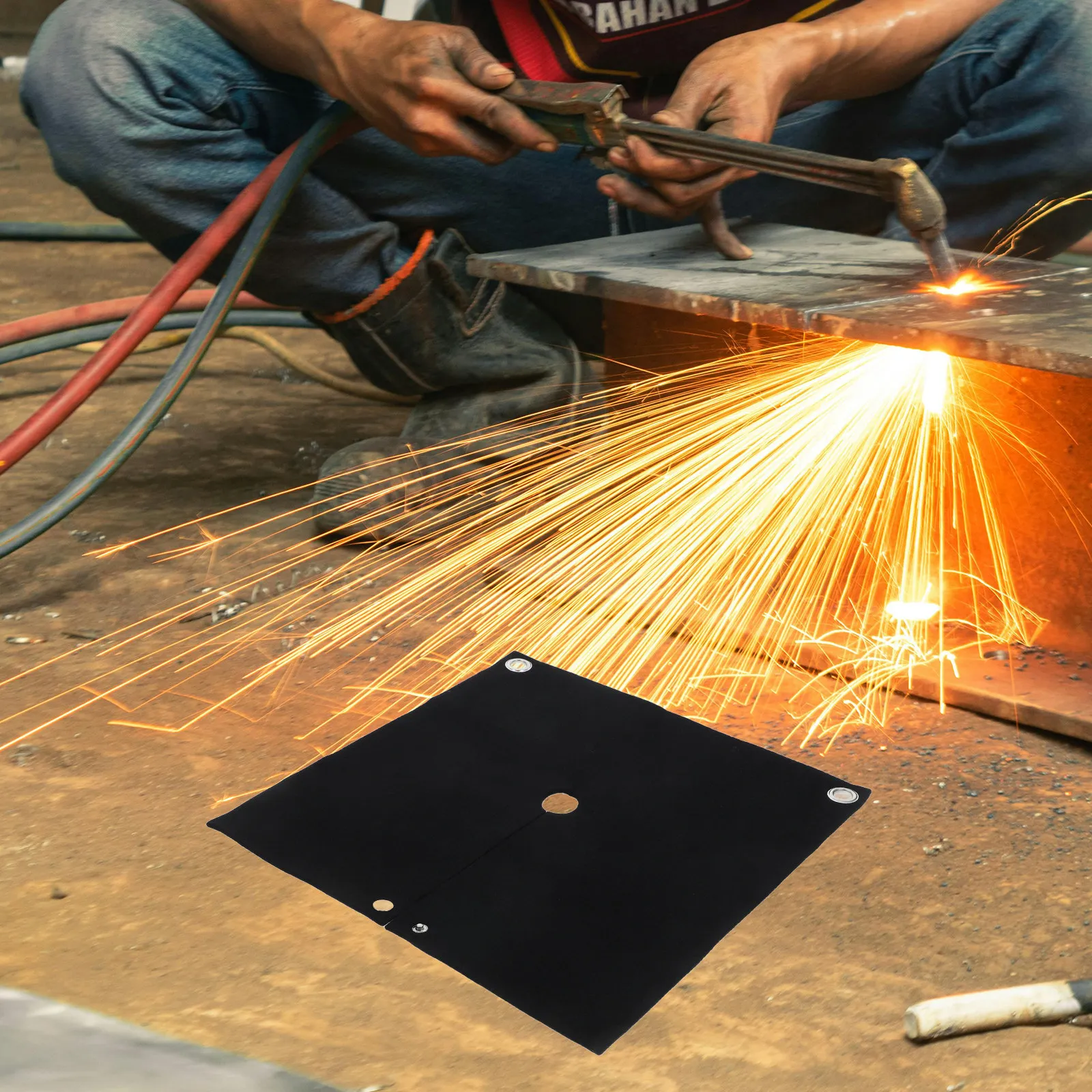 

Fireproof Welding Blanket Shape Carbon Felt Heat Resistant Welding Mat Fire Shield Insulation Pad Soldering