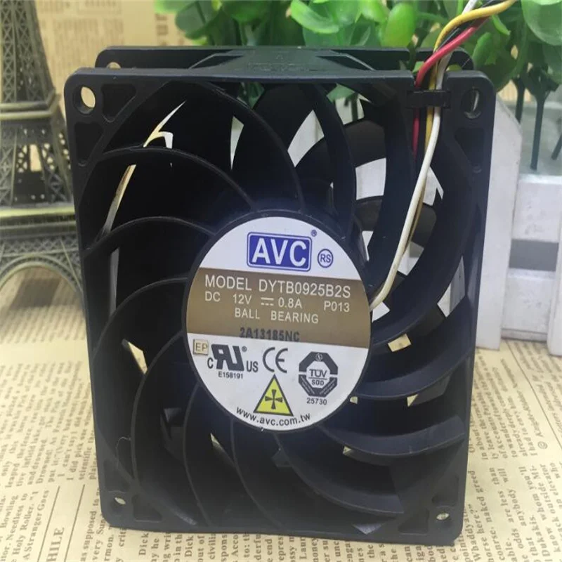 

Original AVC DYTB0925B2S 12V 0.8A 9025 four-wire 9cm high-volume cooling fan