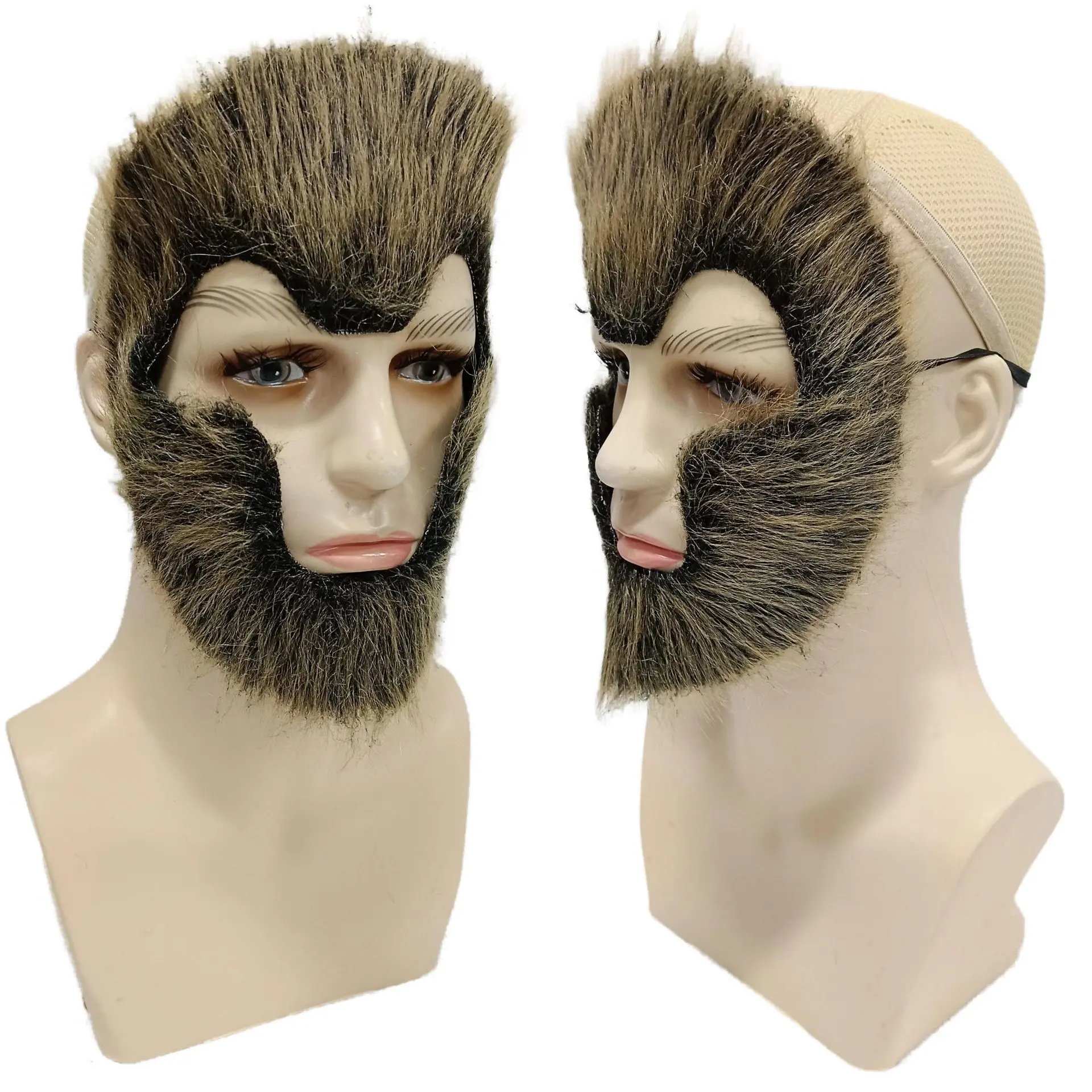 Funny Prom Party Beard Dress Up Men's Beard Animal Monkey Face Blush Beard Holiday Performance Animal Beard Mustache Moustache