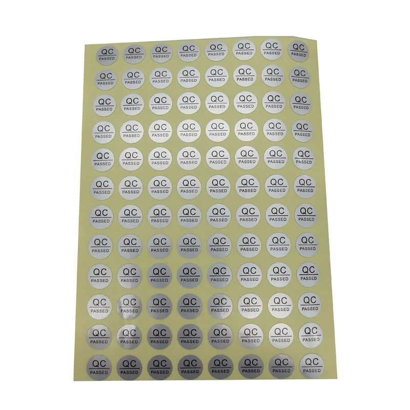 Imagem -02 - Diâmetro qc Passed Adesivos Matte Holograma Prata Adesivo Impermeável 1000 Pcs 10 mm