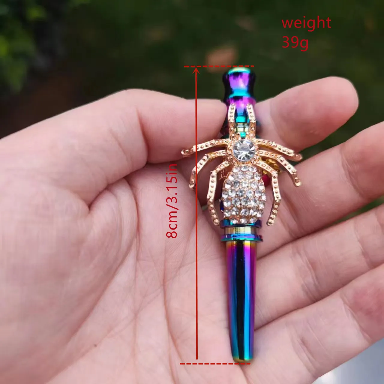 8cm colorful spider shaped metal cigarette holder