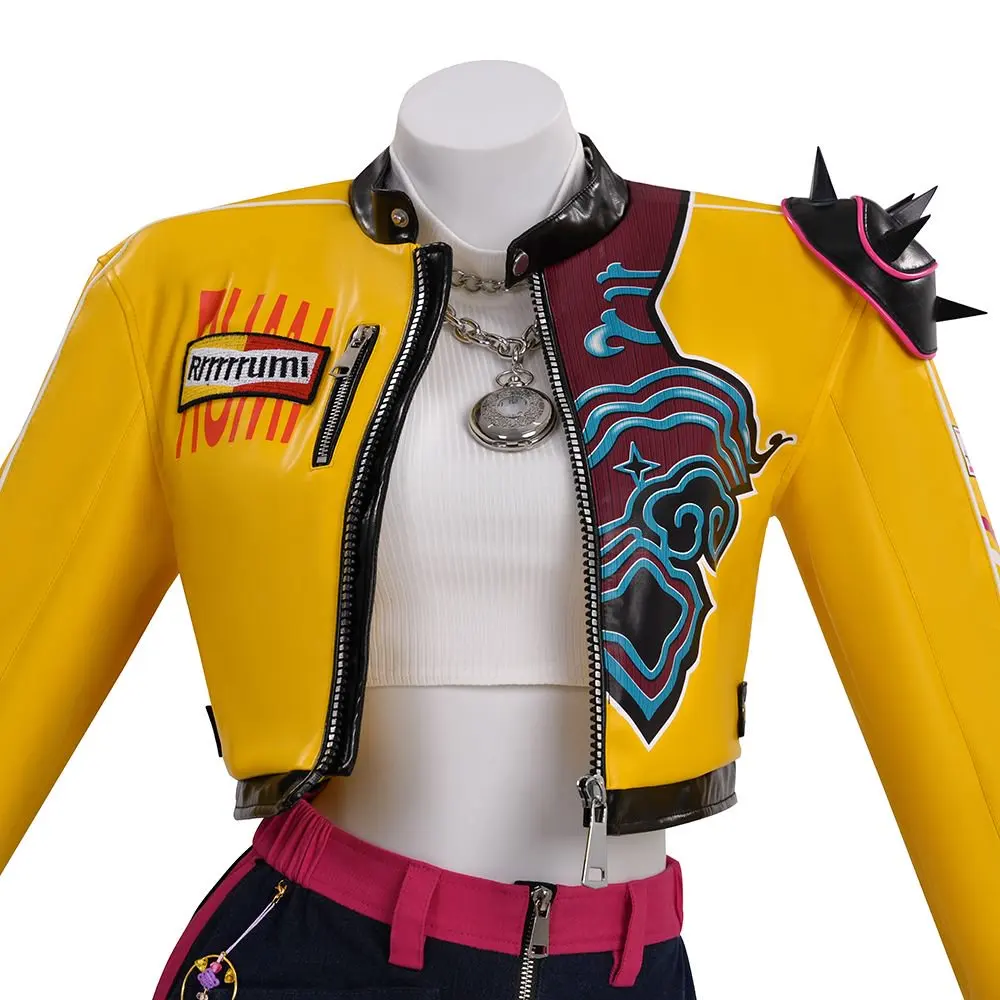 IN STOCK Rumi Zoey Mira Cosplay Costume Kpop Demon Hunters Cosplay【XS-3XL】DokiDoki-N Huntrix Rumi Cosplay Wig Costume