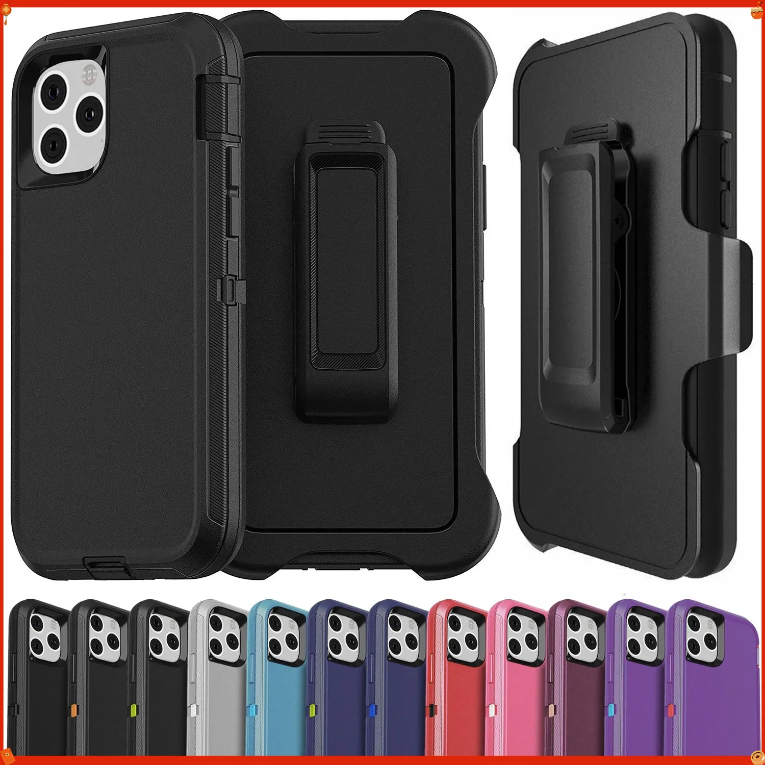 

CHAOYIDIANHybrid Heavy Defender Shockproof Full Coverage Case Cover for iPhone 13 Mini 12 14 15 Pro Max X XS XR 7 8 Plus SE2020