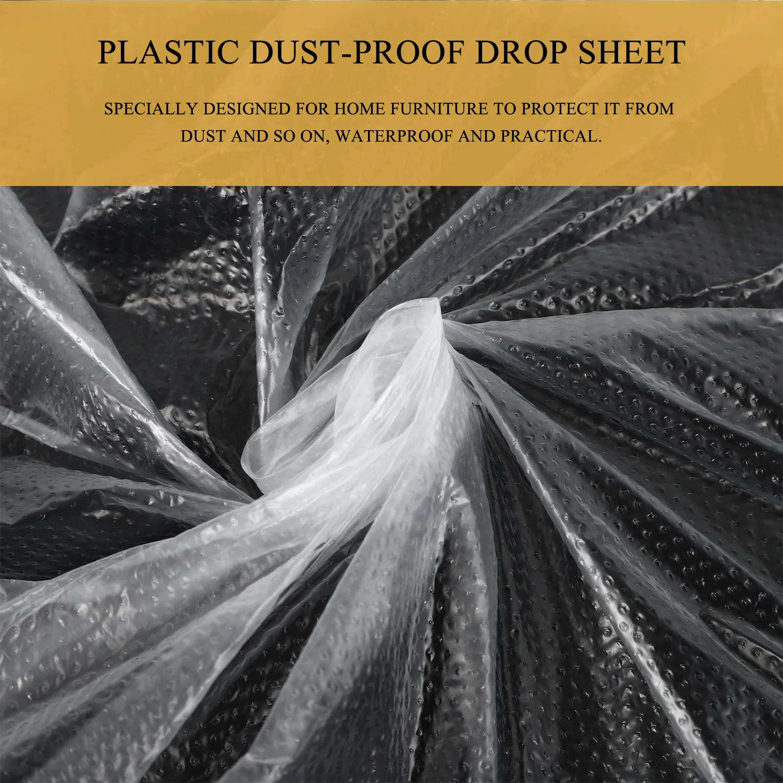 

2 Rolls Plastic Dust-Proof Disposable Furniture Cover Protective Drop Sheet Waterproof Furniture Protector Disposable Drop Sheet