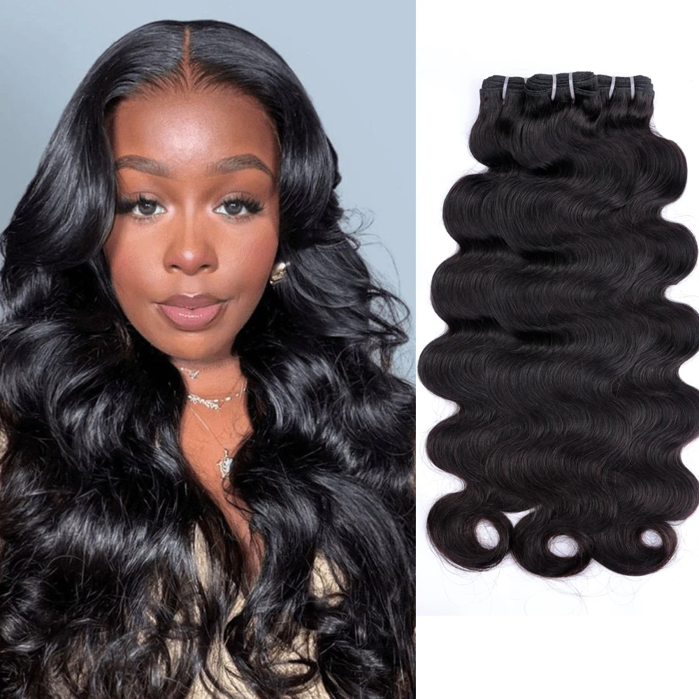 

Натуральные волосы Body Wave 28-30 дюймов, 15A Remy, необработанные, двойная трессировка, 100% натуральные человеческие волосы, набор из 1/3/4 пучков, бразильские