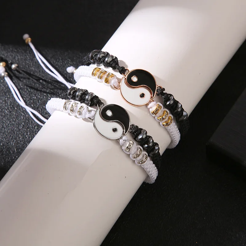 New Creative Tai Chi Gossip Best Friend Bracelet Fashion Splicing Couple Necklace