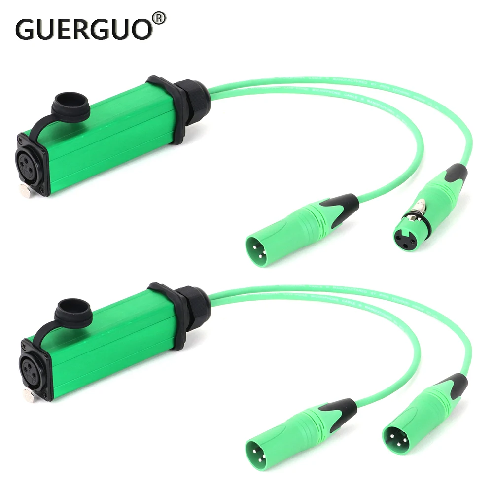 

1PC 0.3M-15M 3Pin XLR Y-Splitter Cable -Metal Shell XLR Female Panel to Dual 2 XLR Connectors Y Splitter Adaptor Cable for Mic