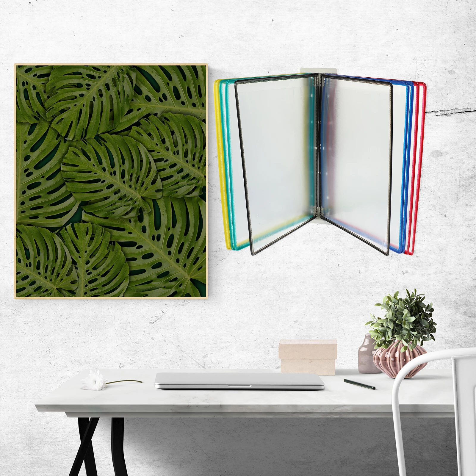 

Wall Hanging Document Display Rack File Organizer Storage for Magazines Books Eco-Friendly Wall Mount Folder Holder
