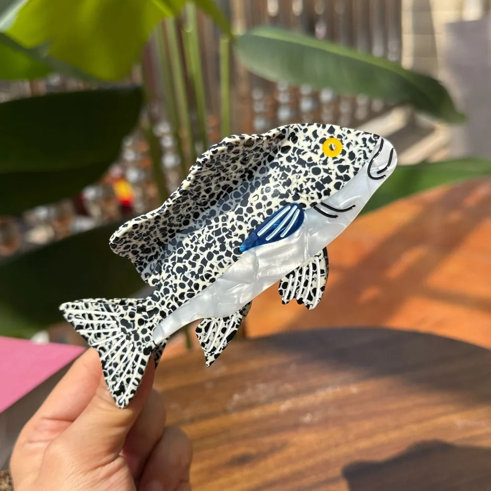 

Work Sweet Acetate Fish Hair Claw Noctilucent Egg Sperm Whale Shark Clip Chick Hair Accessories Animal Hair Clip Beach