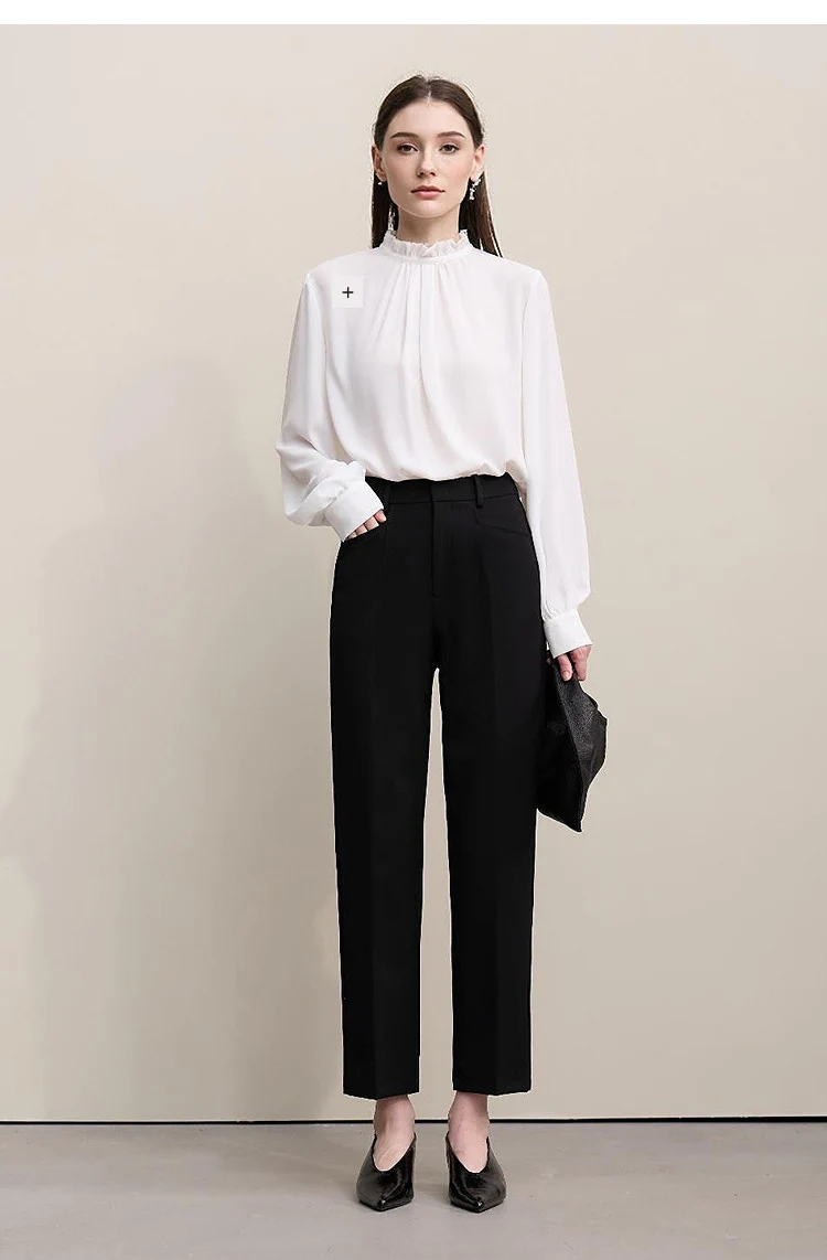 Amii Women Pants 2026 Autumn New Commuter Basic Style Tapered Pants Casual Women's Solid Versatile Ankle-Length Pants 12641091