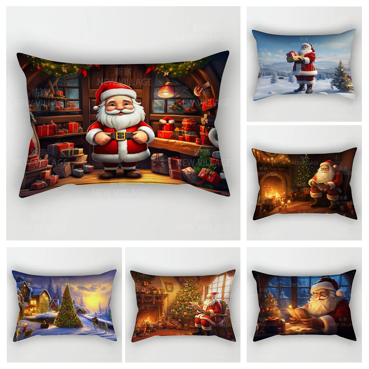 Decorative Cushion Home Living Room Decor Throw Pillow Cover 48*74 30x50cm 40x60cm 50x70cm bedroom bed winter Merry Christmas