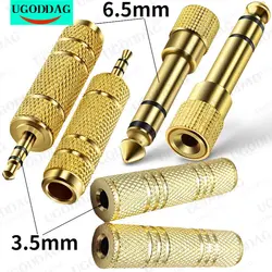 Adaptador de Cable de Audio de 3,5mm a 6,5mm 6,35mm macho a Feamle 6,5 6,35 Jack a enchufe 3,5 Jack amplificador convertidor auxiliar estéreo