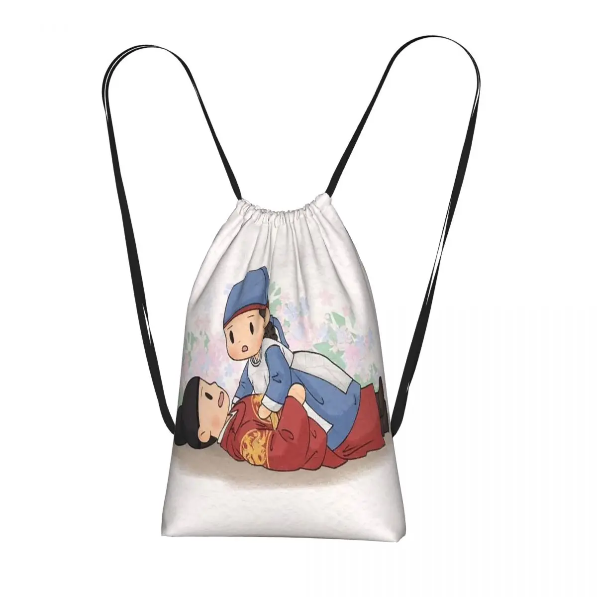 Hot TV Series Love Couple Bon Appetit Your Majesty Drawstring Backpack Sports Gym Bag Lightweight Storage Drawstring Bag
