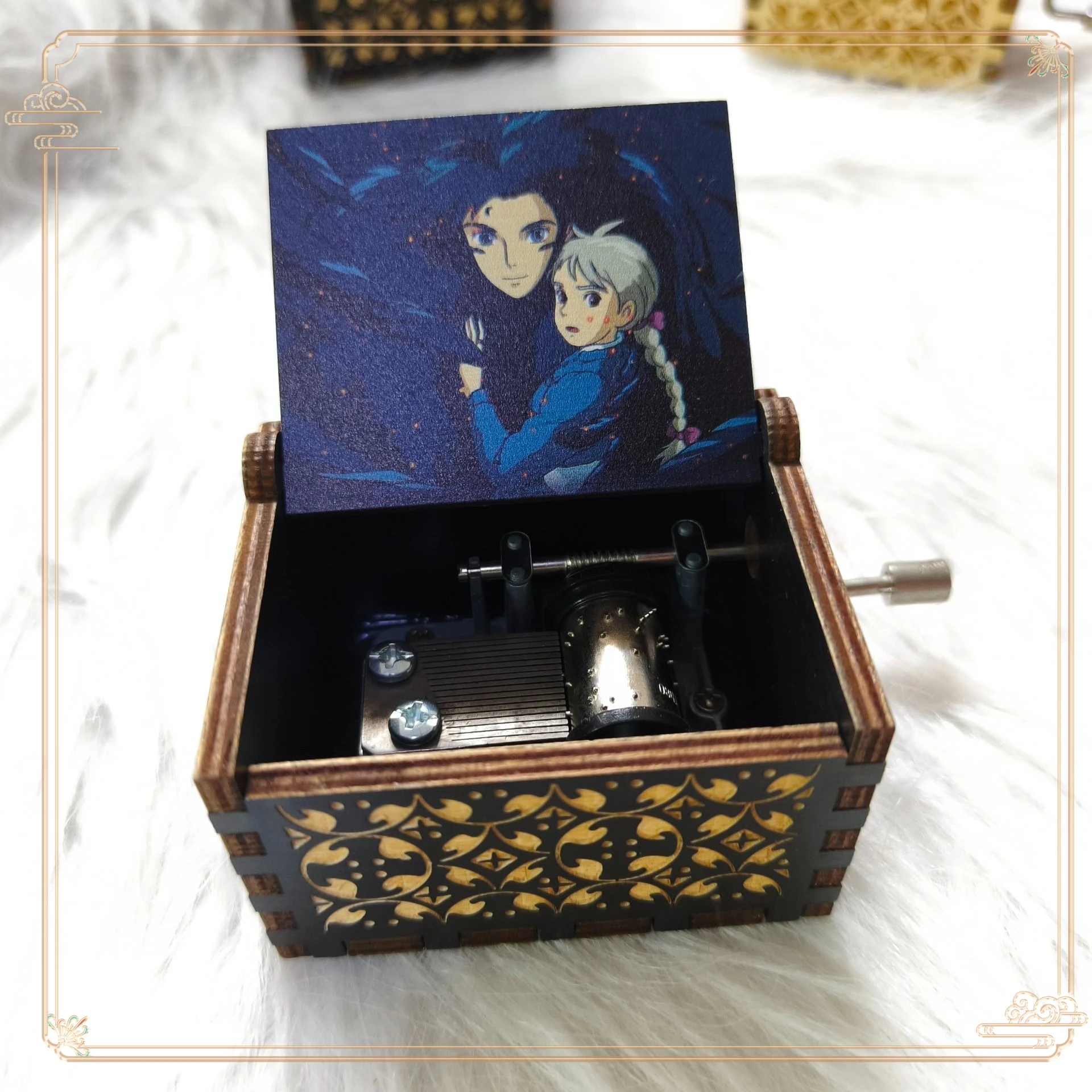 حار خمر صندوق تشغيل الموسيقى أنيمي موضوع الموسيقى ديكور المنزل خشبية اليد مكرنك صندوق تشغيل الموسيقى عيد الميلاد عيد الميلاد هدية عيد الحب #1